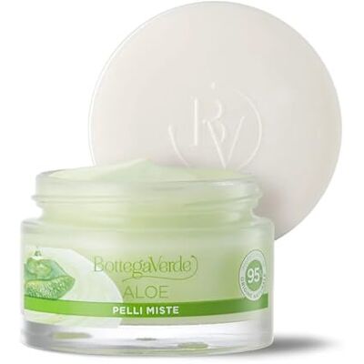 Bottega Verde Aloe, Crema Viso Idratante, 50 ml, Idrata in Profondità, con Aloe Bio, per Pelli Miste Bottega Verde Aloe, Crema Viso Idratante, 50 ml, Idrata in Profondità, con Aloe Bio, per Pelli Miste
