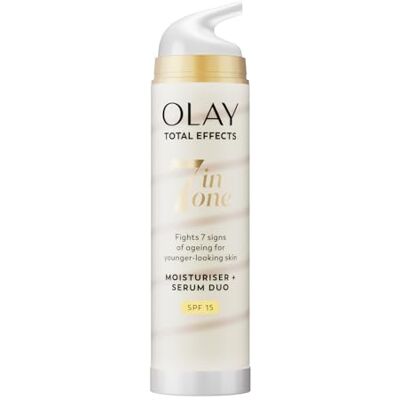 Olay Total Effects 7 in 1, Crema idratante + Siero anti-età multifunzione, formula concentrata, fattore di protezione solare: 20 Olay Total Effects 7 in 1, Crema idratante + Siero anti-età multifunzione, formula concentrata, fattore di protezione solare: 20