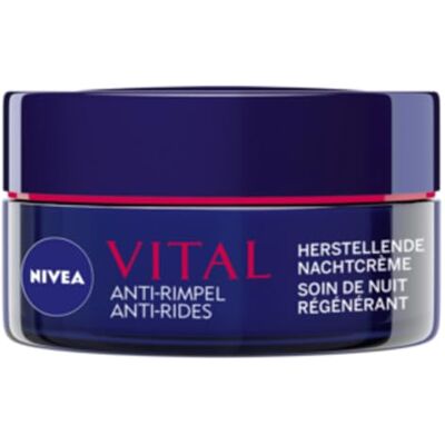NIVEA Vital Crema notte antirughe, 50 ml, idratante notturno nutriente per pelli mature, rassoda e idrata durante la notte, confezione da 2 NIVEA Vital Crema notte antirughe, 50 ml, idratante notturno nutriente per pelli mature, rassoda e idrata durante la notte, confezione da 2