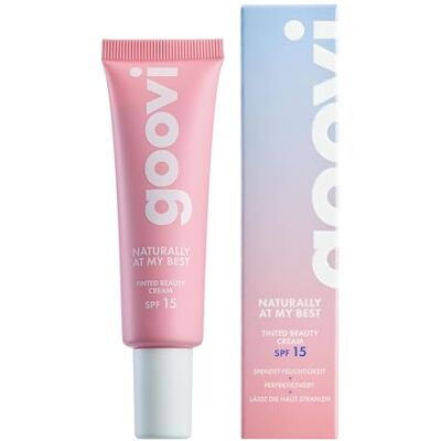 Goovi Naturally At My Best Tinted Beauty Cream Crema giorno colorata con SPF 15, BB Cream naturale per tutti i tipi di pelle, idratazione, copertura e cura in uno, 30 ml Goovi Naturally At My Best Tinted Beauty Cream Crema giorno colorata con SPF 15, BB Cream naturale per tutti i tipi di pelle, idratazione, copertura e cura in uno, 30 ml