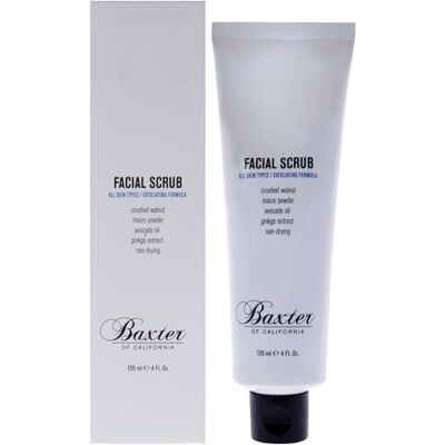 Baxter of California Scrub viso Trattamento esfoliante e illuminante per la pelle maschile Viso tonico e levigato per tutti i tipi di pelle 120 ml ciascuno Baxter of California Scrub viso Trattamento esfoliante e illuminante per la pelle maschile Viso tonico e levigato per tutti i tipi di pelle 120 ml ciascuno
