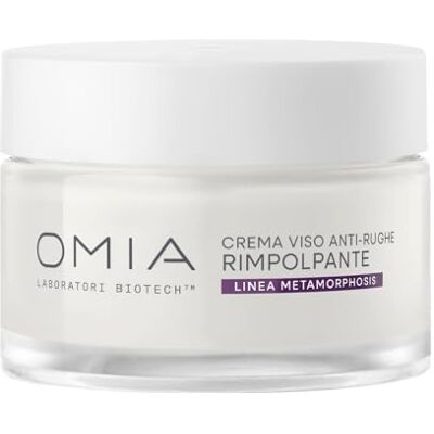 Omia Metamorphosis, Crema Viso Anti-Rughe Rimpolpante per Pelli Mature, Riduce Rughe e Linee Sottili, Migliora Elasticità e Tono, Formula Vegana, 50 ml Omia Metamorphosis, Crema Viso Anti-Rughe Rimpolpante per Pelli Mature, Riduce Rughe e Linee Sottili, Migliora Elasticità e Tono, Formula Vegana, 50 ml