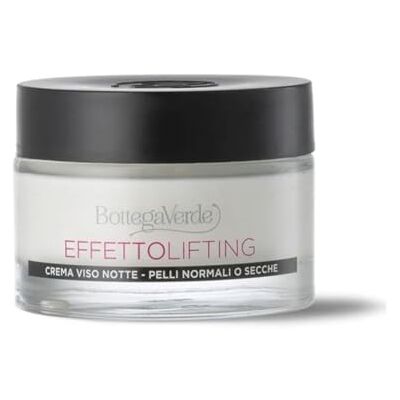 Bottega Verde Effetto Lifting, Crema Viso Notte Antirughe e Antietà con Acido Ialuronico, 50 ml, Azione Elasticizzante, per Pelli Normali o Secche Bottega Verde Effetto Lifting, Crema Viso Notte Antirughe e Antietà con Acido Ialuronico, 50 ml, Azione Elasticizzante, per Pelli Normali o Secche