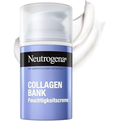 Neutrogena ® Collagen Bank crema idratante (50 ml), crema anti-età con bakuchiol e tecnologia micro-peptidica, crema al collagene rassodante per viso e collo Neutrogena ® Collagen Bank crema idratante (50 ml), crema anti-età con bakuchiol e tecnologia micro-peptidica, crema al collagene rassodante per viso e collo