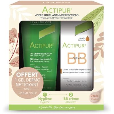 Noreva Actipur BB Cream 30 ml + Gel Dermo-detergente 100 ml – dorato Noreva Actipur BB Cream 30 ml + Gel Dermo-detergente 100 ml – dorato
