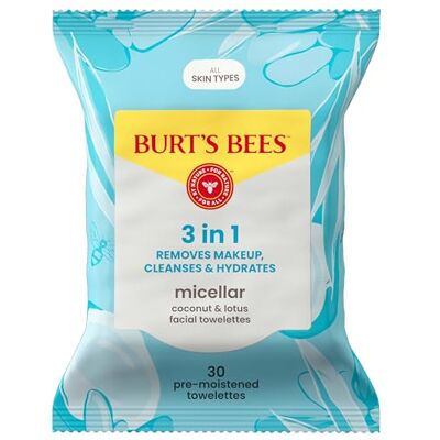Burt's Bees Asciugamani per la pulizia micellare, 30 pezzi Burt's Bees Asciugamani per la pulizia micellare, 30 pezzi