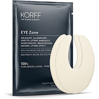 Korff Eye Zone SOS Patch Occhi Idratanti, Illuminanti, Cerotti Occhi Azione Anti-Age con Acido Ialuronico e Vitamina PP, 4 Patch, 10 ml Korff Eye Zone SOS Patch Occhi Idratanti, Illuminanti, Cerotti Occhi Azione Anti-Age con Acido Ialuronico e Vitamina PP, 4 Patch, 10 ml
