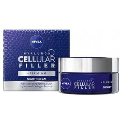 NIVEA Cellular Expert Filler, crema notturna altamente efficace anti-età, 50 ml, extra rassodante con effetto di riempimento, crema antirughe per la notte NIVEA Cellular Expert Filler, crema notturna altamente efficace anti-età, 50 ml, extra rassodante con effetto di riempimento, crema antirughe per la notte