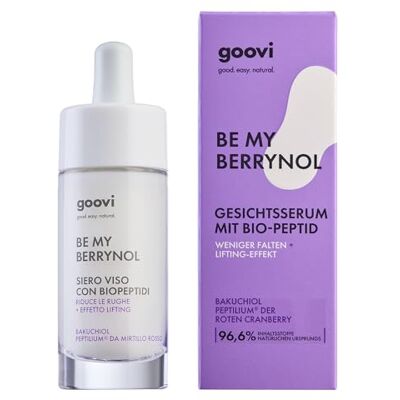 Goovi Be My Berrynol Face Serum – siero anti-invecchiamento con biopeptidi – per una maggiore resistenza, umidità e luminosità – 30 ml Goovi Be My Berrynol Face Serum – siero anti-invecchiamento con biopeptidi – per una maggiore resistenza, umidità e luminosità – 30 ml