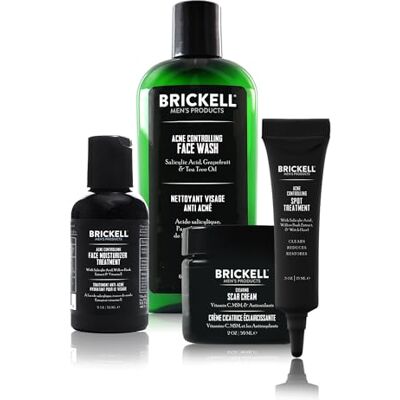 Brickell Men's Products Brickell Men's Sistema di Controllo Dell'Acne per Uomo, Trattamento Idratante Viso Anti-Acne, Lavaggio Viso, Trattamento Spot e Crema Cicatrice, Naturale e Biologico Brickell Men's Products Brickell Men's Sistema di Controllo Dell'Acne per Uomo, Trattamento Idratante Viso Anti-Acne, Lavaggio Viso, Trattamento Spot e Crema Cicatrice, Naturale e Biologico