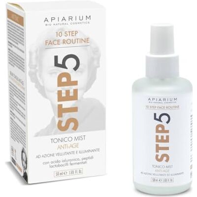 BIO + APIARIUM Tonico Anti-Age, 50 ML, Tonico viso astringente pori illuminante, idratante, anti-ossidante ed anti-pollution, Step 5 della Apiarium Skincare Routine BIO + APIARIUM Tonico Anti-Age, 50 ML, Tonico viso astringente pori illuminante, idratante, anti-ossidante ed anti-pollution, Step 5 della Apiarium Skincare Routine