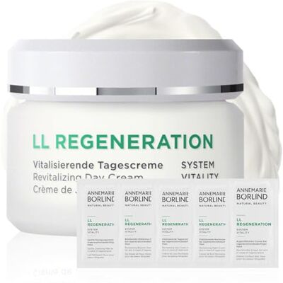 ANNEMARIE BÖRLIND LL REGENERATION Crema giorno vitalizzante (50 ml) + bustine per campione (tutta la routine di cura) – per la pelle che necessita di rigenerazione, protettivo, rigenerante e ANNEMARIE BÖRLIND LL REGENERATION Crema giorno vitalizzante (50 ml) + bustine per campione (tutta la routine di cura) – per la pelle che necessita di rigenerazione, protettivo, rigenerante e