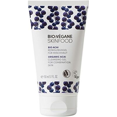 BIO + SKINFOOD Bio Acai – Gel detergente per pelli miste, vegano, certificato NATRUE, perfeziona l'aspetto della pelle, cosmetico naturale per pelle grassa, confezione da 1 (1 x 150 ml) BIO + SKINFOOD Bio Acai – Gel detergente per pelli miste, vegano, certificato NATRUE, perfeziona l'aspetto della pelle, cosmetico naturale per pelle grassa, confezione da 1 (1 x 150 ml)