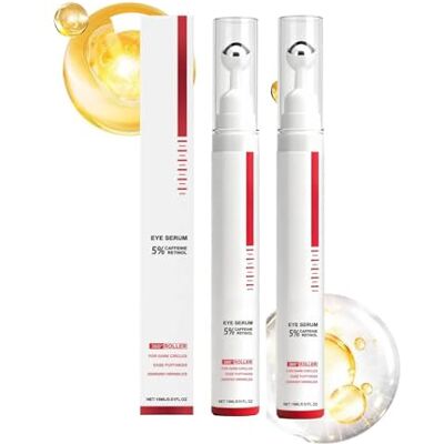 Generic Siero contorno occhi al retinolo con rollerball, migliora l'aspetto di rughe e linee sottili, illuminante, levigante e rassodante, per occhiaie e borse Generic Siero contorno occhi al retinolo con rollerball, migliora l'aspetto di rughe e linee sottili, illuminante, levigante e rassodante, per occhiaie e borse