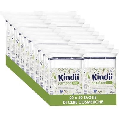 Kindii Bamboo 90% cotone, 10% viscosa di bambù grandi cuscinetti quadrati per pelli sensibili sostituiscono le salviette umidificate morbidi non si sfilacciano 20 x 60 pezzi Kindii Bamboo 90% cotone, 10% viscosa di bambù grandi cuscinetti quadrati per pelli sensibili sostituiscono le salviette umidificate morbidi non si sfilacciano 20 x 60 pezzi
