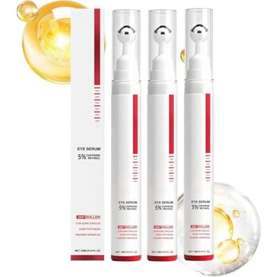 Generic Siero contorno occhi al retinolo con rollerball, migliora l'aspetto di rughe e linee sottili, illuminante, levigante e rassodante, per occhiaie e borse Generic Siero contorno occhi al retinolo con rollerball, migliora l'aspetto di rughe e linee sottili, illuminante, levigante e rassodante, per occhiaie e borse