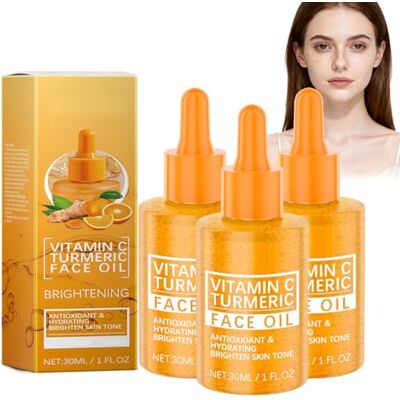 WRANBAO Olio per il viso di curcuma anti-invecchiamento, riduce le rughe e le linee sottili, tonifica la pelle, illumina le macchie scure, rafforza la barriera cutanea e dona più luminosità (3 pezzi) WRANBAO Olio per il viso di curcuma anti-invecchiamento, riduce le rughe e le linee sottili, tonifica la pelle, illumina le macchie scure, rafforza la barriera cutanea e dona più luminosità (3 pezzi)