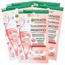 Garnier SkinActive Maschera Occhi Riparatrice 1/2 Milione di Frazioni di Probiotici Per Tutti i Tipi di Pelle Minimizza Rughe Sottili in Tessuto Biodegradabile 5 Confezioni da 1 Applicazione