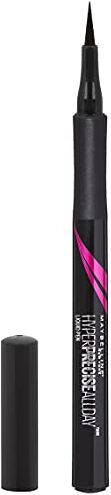 Maybelline New York Hyper Precise Eyeliner in Penna, Tratto Ultra-Sottile, Colore Ultra-Intenso a Lunga Tenuta, Black