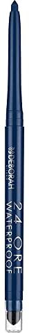 DEBORAH Milano Matita Occhi 24 Ore Automatica Waterproof, 04 Blue, a Lunga Durata, Alta Precisione e Ultra-pigmentata, Dona uno Sguardo Intenso e Definito, 0.5 gr