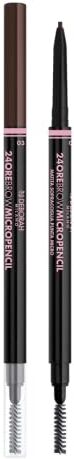 Deborah Milano 24 Ore Brow Micropencil, 03 Dark Brown, Matita Automatica Iper-pigmentata a Lunga Tenuta, Dona Sopracciglia Piene, Ultra-precise e Naturali, 0.1 gr