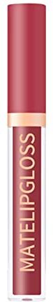 Generic Rossetto liquido opaco per labbra plumper trucco pigmentato di lunga durata, in velluto, impermeabile, per ragazze e donne, rossetto biologico (L, A)