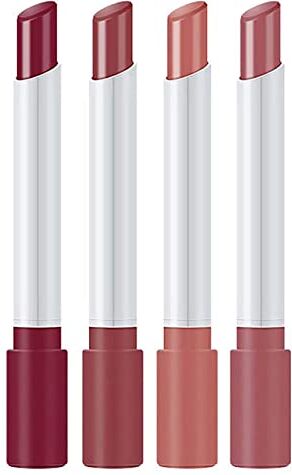 Generic Set di 4 rossetti lucidalabbra a lunga durata, per donne, lucidalabbra, lucidalabbra, rossetto opaco, idratante, rossetto, rossetto magico, misura A, taglia unica