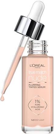 L'ORÉAL Paris True Match Nude Toned Volumizzante Siero fondotinta con acido ialuronico 1-2 Rosy Light 30ml Vegan