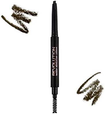 REVOLUTION Makeup  Duo Brow Definer Matita di precisione per sopracciglia, colore: marrone medio