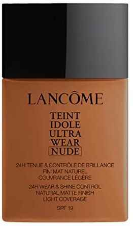 Lancome Teint Idole Ultra Wear Nude Fondotinta Liquido con SPF 19, 11 Muscade, 30 ml