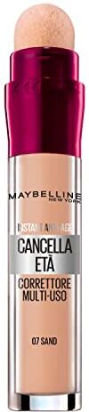 Maybelline New York Correttore Liquido Il Cancella Età, con Bacche di Goji e Haloxyl, Copre Occhiaie e Piccole Rughe, 07 Sand, 6,8 ml