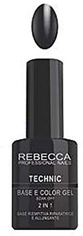 Rebecca Techinc Base e Color Gel Semipermanente 10ml 2 in 1 Colore Cover Black