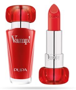 Pupa Rossetto Vamp! 305 True Orange Rossetto dal Colore estremo con Trattamento volumizzante per Labbra rimpolpate (disponibile in 24 Varianti Colore)