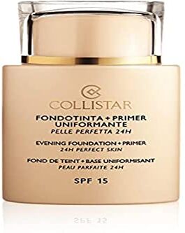 Collistar Fondotinta + Primer Uniformante SPF 15 n. 1 Avorio   2 in 1 waterproof   Texture cremosa ad azione uniformante     Per tutti i tipi di pelle   35 ml