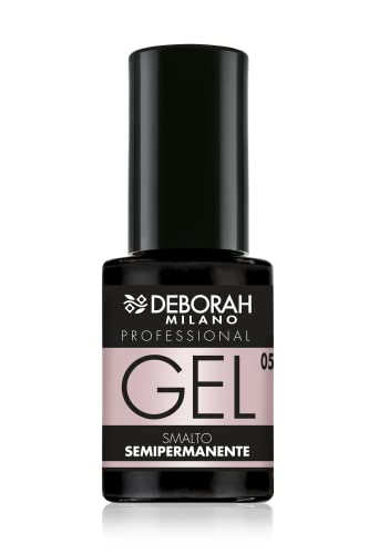 DEBORAH Milano Professional Smalto Gel Semipermanente N.05 Rosa Cachemire, Effetto Plumping a Lunga Durata, Dona Unghie Intense e Brillanti, 4.5 ml