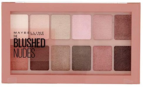 Maybelline The Blushed Nudes Paleta De Sombras De Ojos 12 Sombras Colores Nude Y Rosas- 9,6 G