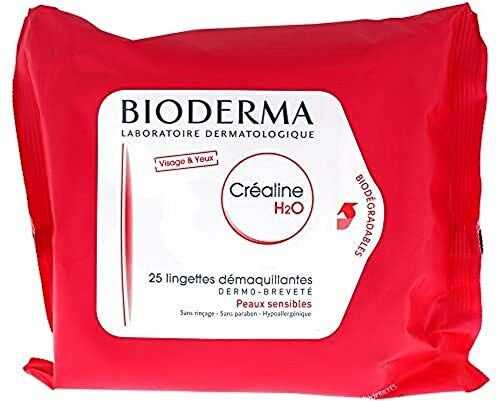 Bioderma Crealine H2O 25 Lingettes Démaquillantes Peaux Sensibles, 250 milliliters, 0.4 grams, 25 unità, 1