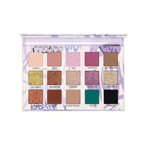 Mulac Cosmetics HB  10th anniversary collection DIFFERENT X Palette di pigmenti pressati Vegan 15 x 1.2 gr