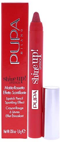 Pupa Shine Up! Rossetto Matita-Rossetto Effetto Scintillante 008 Fall In Red