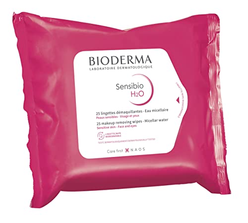 Bioderma Amerikas  Sensibio H2o Micelle Solution Make-up Removing Wipes Wipes, 25 Unità