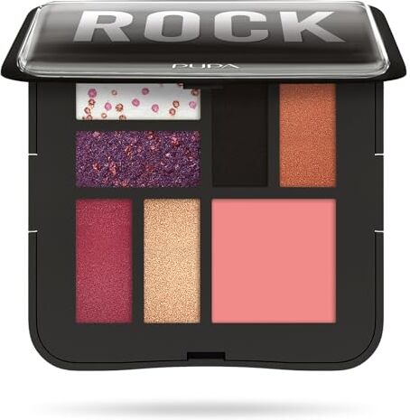 Pupa Rock Trousse 004 Black Palette Viso e Occhi Con Specchietto 8gr