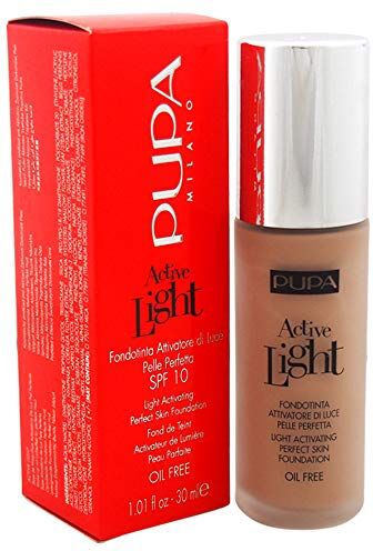 Pupa Active Light Fondotinta Fluido Attivatore di Luce, 050 Golden Beige 30 ml