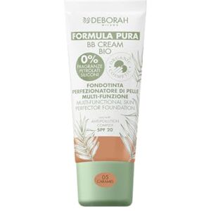 DEBORAH Milano BB Cream Formula Pura BIO SPF 20 con Ingredienti Naturali, 05 Caramel, Effetto Nutriente, Antiossidante e Anti-luce Blu, Dona una Pelle Levigata e Nutrita, 30 ml DEBORAH Milano BB Cream Formula Pura BIO SPF 20 con Ingredienti Naturali, 05 Caramel, Effetto Nutriente, Antiossidante e Anti-luce Blu, Dona una Pelle Levigata e Nutrita, 30 ml