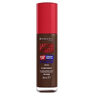 Rimmel London Lasting Finish 35 Hour, fondotinta, lunga durata, idratante, formula vegana, copertura totale, 30 ml, 700 Ebony Rimmel London Lasting Finish 35 Hour, fondotinta, lunga durata, idratante, formula vegana, copertura totale, 30 ml, 700 Ebony