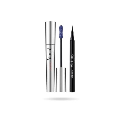 Pupa Mascara Vamp! (Colore Deep Night) + Eyeliner Skinny Liner (Colore Extra Black) Ciglia dal Volume smisurato e intensificate con Penna ultra slim, Tratto facile e super sottile Pupa Mascara Vamp! (Colore Deep Night) + Eyeliner Skinny Liner (Colore Extra Black) Ciglia dal Volume smisurato e intensificate con Penna ultra slim, Tratto facile e super sottile