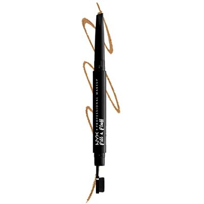 NYX PROFESSIONAL MAKEUP , Fill & Fluff Pomade Matita per Sopracciglia, Formula Cremosa, Punta Precisa, Scovolino Piatto per Sfumare, Blonde NYX PROFESSIONAL MAKEUP , Fill & Fluff Pomade Matita per Sopracciglia, Formula Cremosa, Punta Precisa, Scovolino Piatto per Sfumare, Blonde