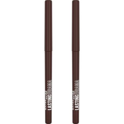 Maybelline New York, Matita Automatica, Tenuta fino a 36H ore, Waterproof, Lasting Drama, Tonalità: Brown Sugar, Confezione da 2 Maybelline New York, Matita Automatica, Tenuta fino a 36H ore, Waterproof, Lasting Drama, Tonalità: Brown Sugar, Confezione da 2