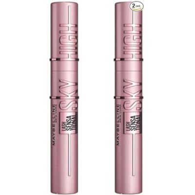 Maybelline New York Mascara Ciglia Sensazionali Sky High, Volumizzante e Allungante, Definisce, incurva e moltiplica, Nero, Confezione da 2 Maybelline New York Mascara Ciglia Sensazionali Sky High, Volumizzante e Allungante, Definisce, incurva e moltiplica, Nero, Confezione da 2
