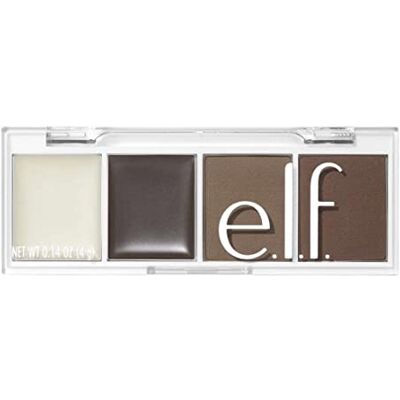 e.l.f. Cosmetici Bite-Size Brow, Mini Brow Quad con cera e polveri ultra-pigmentate, kit per la toelettatura e il trucco, marrone neutro, 4 g e.l.f. Cosmetici Bite-Size Brow, Mini Brow Quad con cera e polveri ultra-pigmentate, kit per la toelettatura e il trucco, marrone neutro, 4 g