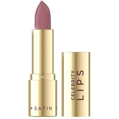 EVELINE COSMETICS Celebrity Lips Rossetto cremoso satinato, tonalità 600, burro di aloe idratante e vitamina E, colore labbra idratante a lunga durata con finitura liscia EVELINE COSMETICS Celebrity Lips Rossetto cremoso satinato, tonalità 600, burro di aloe idratante e vitamina E, colore labbra idratante a lunga durata con finitura liscia